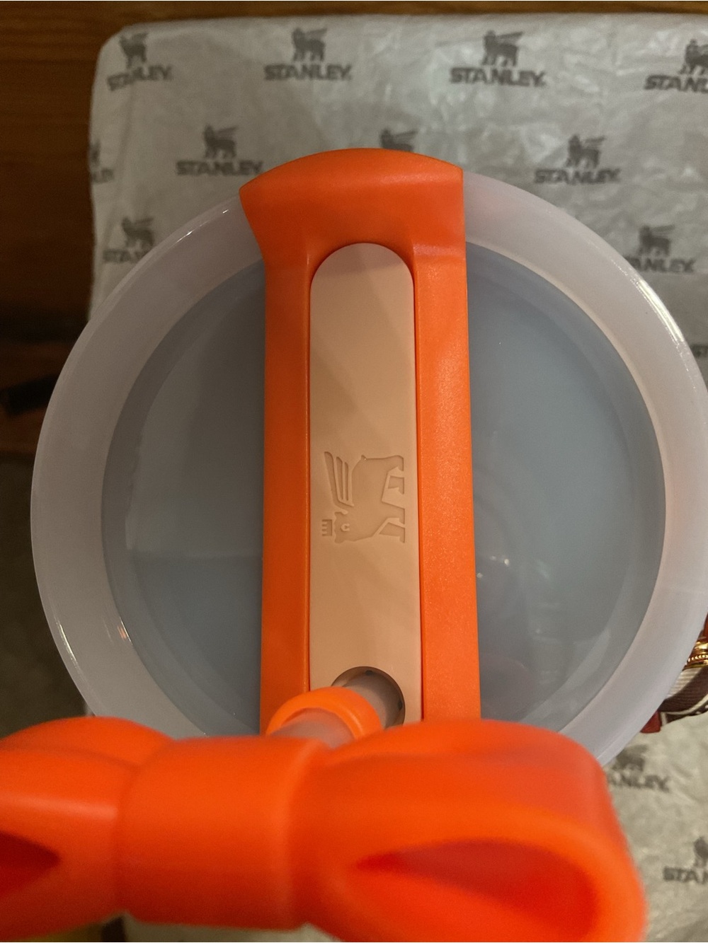 Stanley Orange Insulated Quencher-Style Tumbler with Decorative Chain - Picture 5 of 9